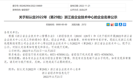 浙江省企業(yè)技術(shù)中心！本松新材首次申報(bào)并光榮上榜